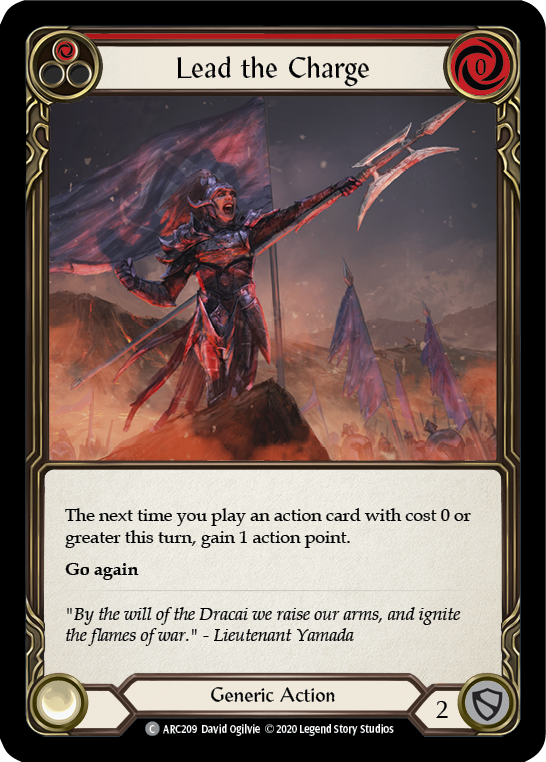 Lead the Charge (Red) [U-ARC209] (Arcane Rising Unlimited)  Unlimited Normal - Evolution TCG