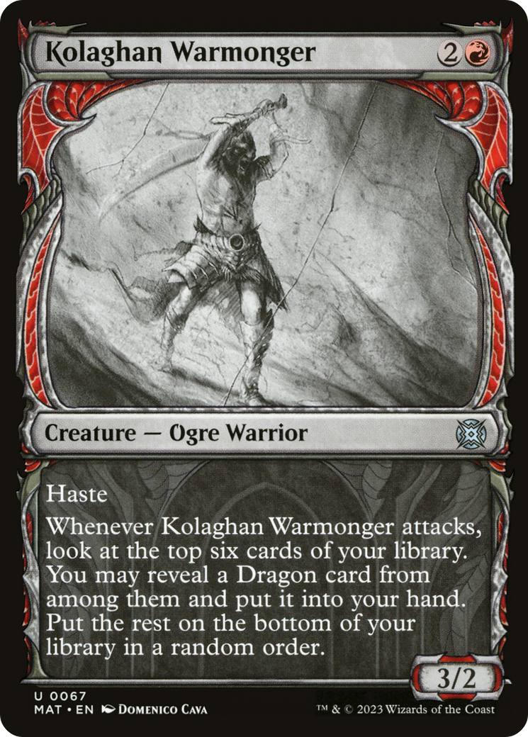 Kolaghan Warmonger (Showcase) [March of the Machine: The Aftermath] - Evolution TCG