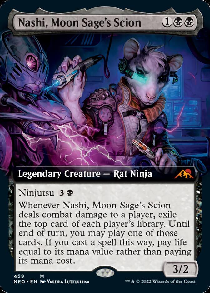 Nashi, Moon Sage's Scion (Extended Art) [Kamigawa: Neon Dynasty] - Evolution TCG
