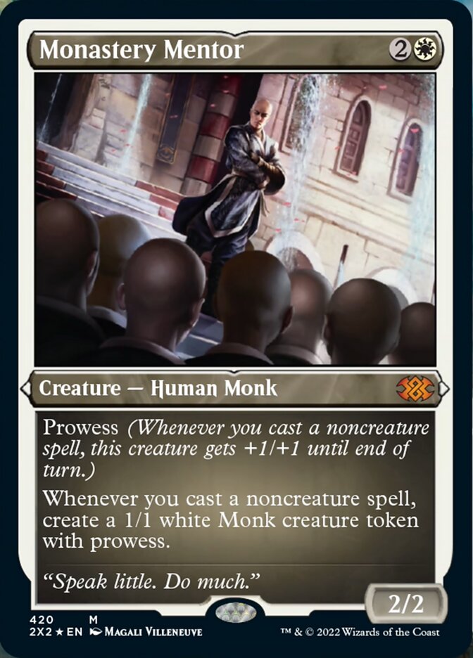 Monastery Mentor (Foil Etched) [Double Masters 2022] - Evolution TCG