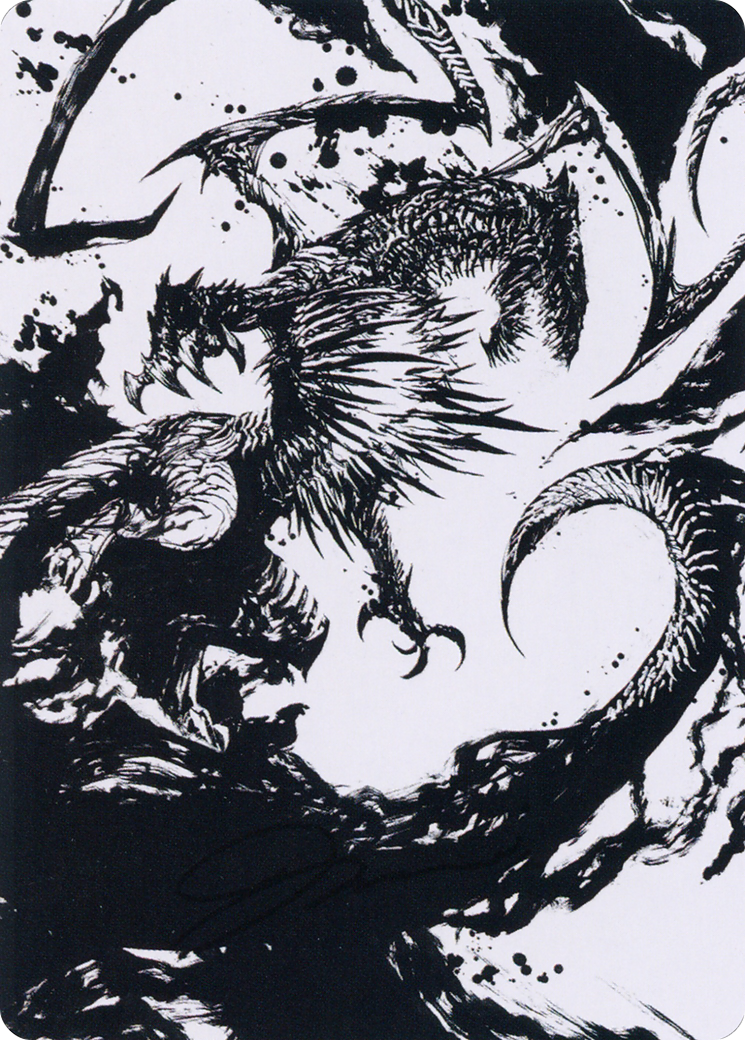 Skithiryx, the Blight Dragon Art Card [March of the Machine Art Series] - Evolution TCG