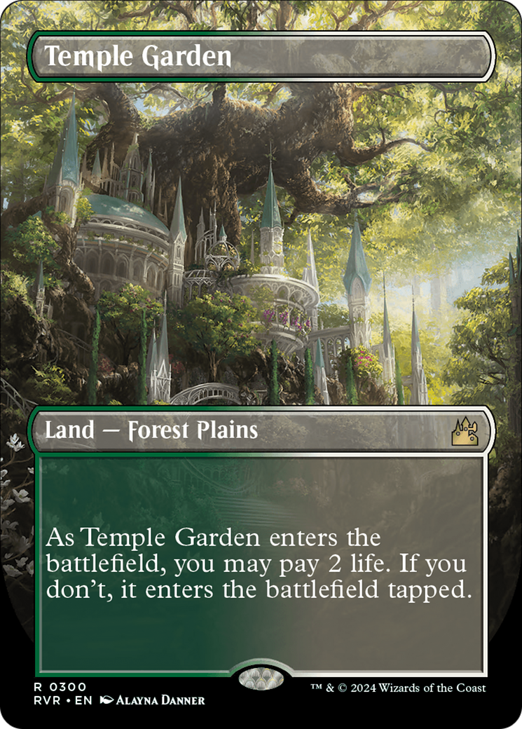 Temple Garden (Borderless) [Ravnica Remastered] - Evolution TCG