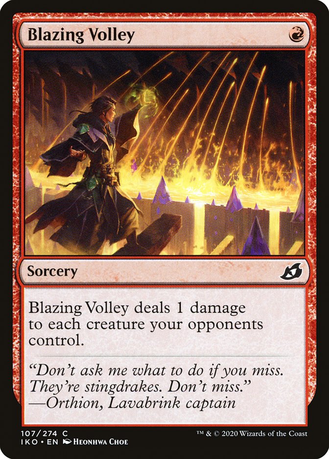 Blazing Volley [Ikoria: Lair of Behemoths] - Evolution TCG