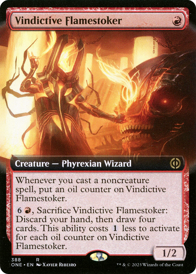 Vindictive Flamestoker (Extended Art) [Phyrexia: All Will Be One] - Evolution TCG