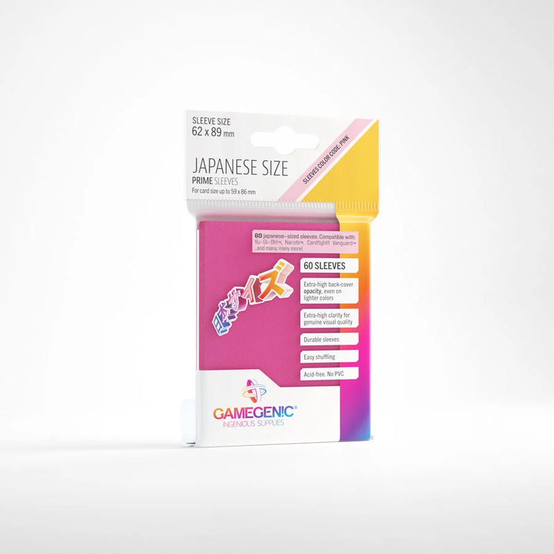 JAPANESE SIZE PRIME SLEEVES - PINK - Evolution TCG