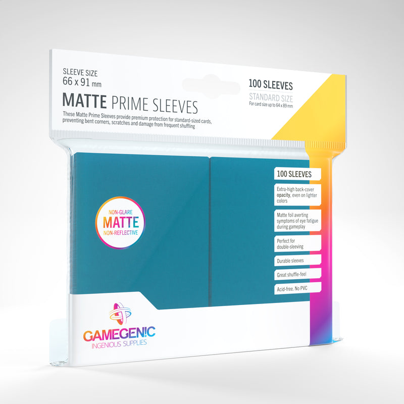 Gamegenic Card Sleeves: Prime Matte Blue (66x91mm) (100ct) - Evolution TCG