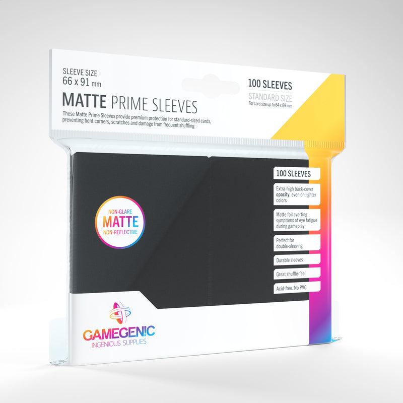 Gamegenic Card Sleeves: Prime Matte Black (66x91mm) (100ct) - Evolution TCG