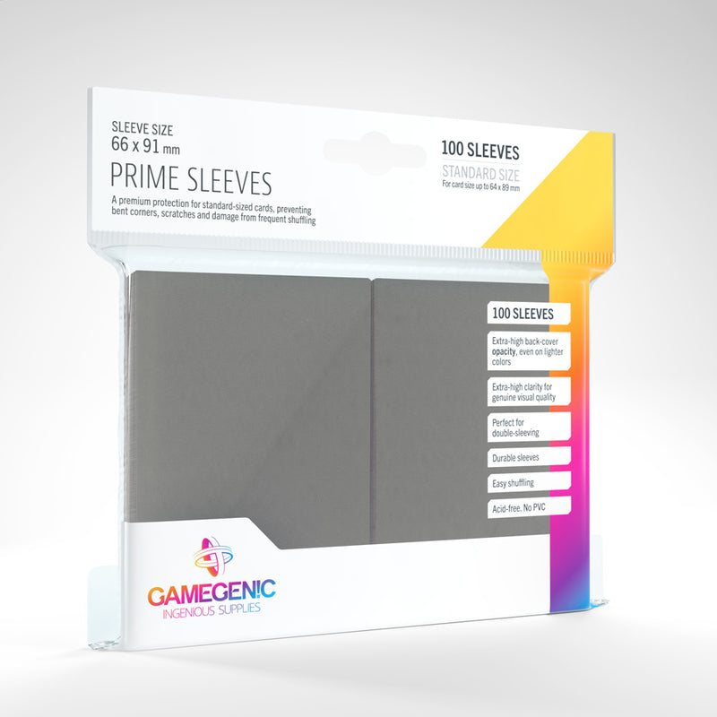 Gamegenic Card Sleeves: Prime Gray (66x91mm) (100ct) - Evolution TCG