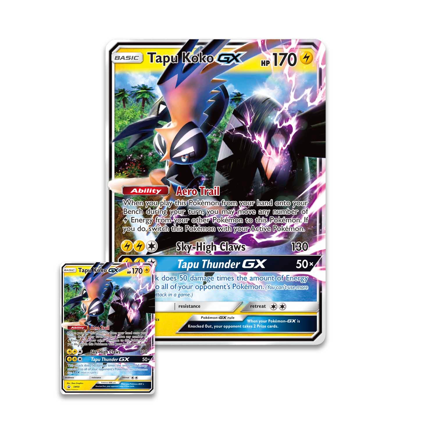 Pokemon Trading Card Game Mewtwo EX Box and Shiny Tapu Koko GX Box