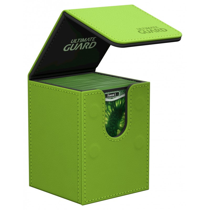 Ultimate Guard Flip Deck Case 80+ Leatherette Green - Evolution TCG