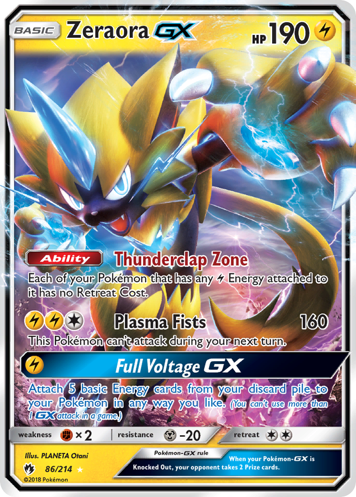 Zeraora GX (86/214) [Sun & Moon: Lost Thunder] - Evolution TCG