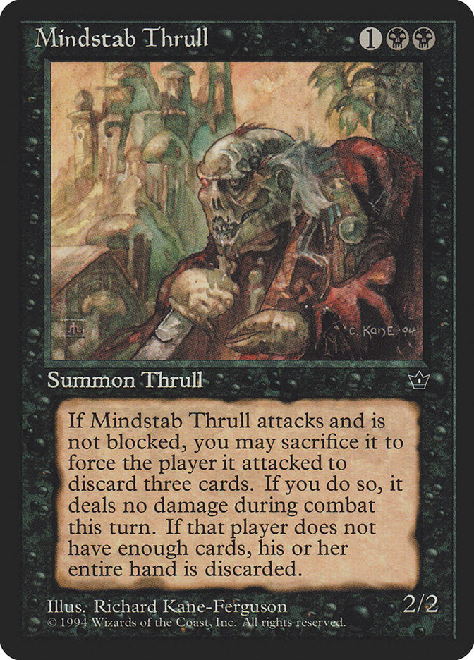 Mindstab Thrull (Richard Kane Ferguson) [Fallen Empires] - Evolution TCG