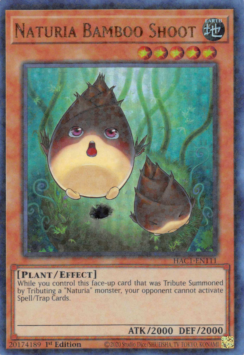 Naturia Bamboo Shoot (Duel Terminal) [HAC1-EN111] Parallel Rare - Evolution TCG