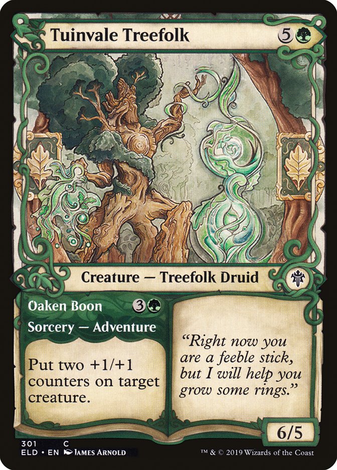 Tuinvale Treefolk // Oaken Boon (Showcase) [Throne of Eldraine] - Evolution TCG