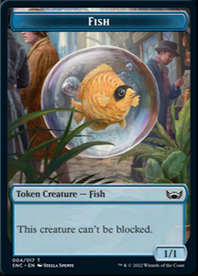 Fish // Wizard Double-sided Token [Streets of New Capenna Tokens] - Evolution TCG