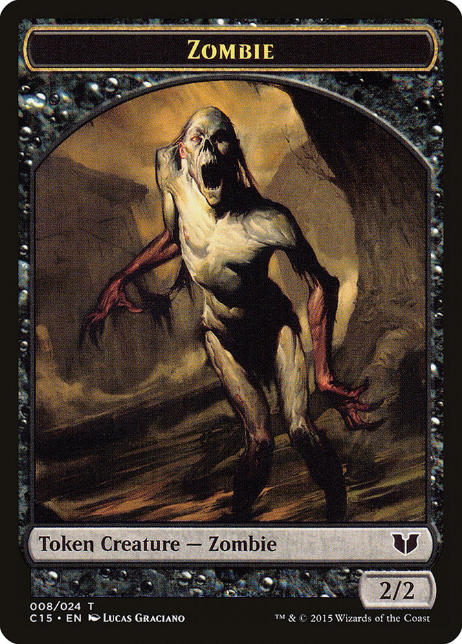 Cat // Zombie Double-Sided Token [Commander 2015 Tokens] - Evolution TCG