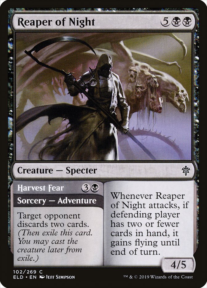 Reaper of Night // Harvest Fear [Throne of Eldraine] - Evolution TCG