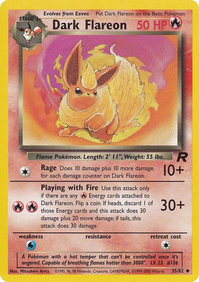 Dark Flareon (35/82) [Team Rocket Unlimited] - Evolution TCG