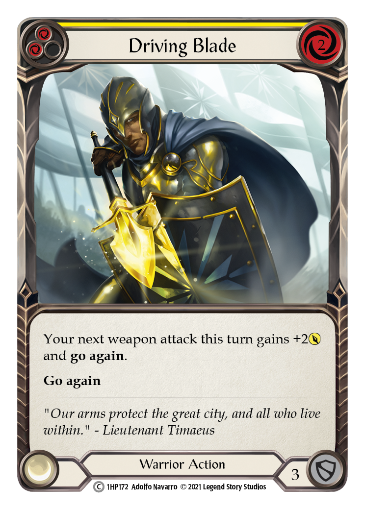 Driving Blade (Yellow) [1HP172] (History Pack 1) - Evolution TCG