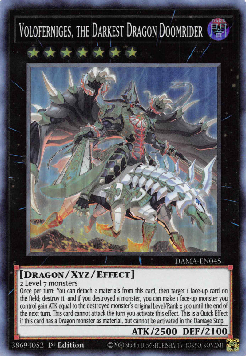 Voloferniges, the Darkest Dragon Doomrider [DAMA-EN045] Super Rare - Evolution TCG