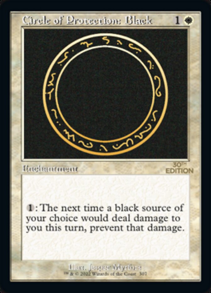 Circle of Protection: Black (Retro) [30th Anniversary Edition] - Evolution TCG