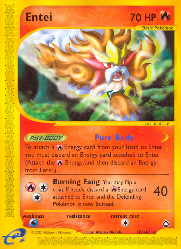 Entei (10/147) [Aquapolis] - Evolution TCG