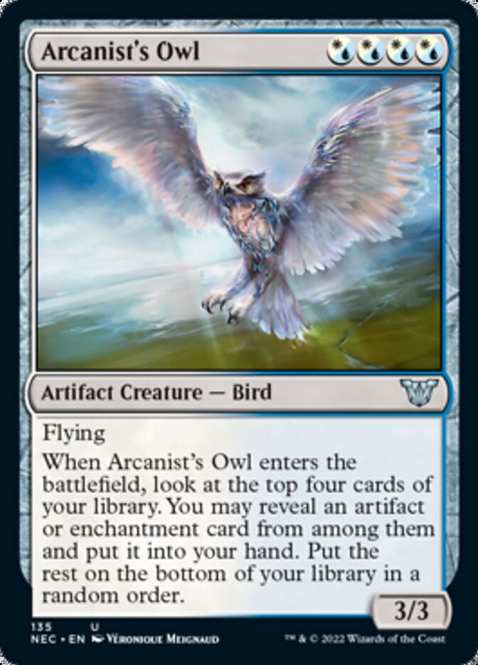 Arcanist's Owl [Kamigawa: Neon Dynasty Commander] - Evolution TCG