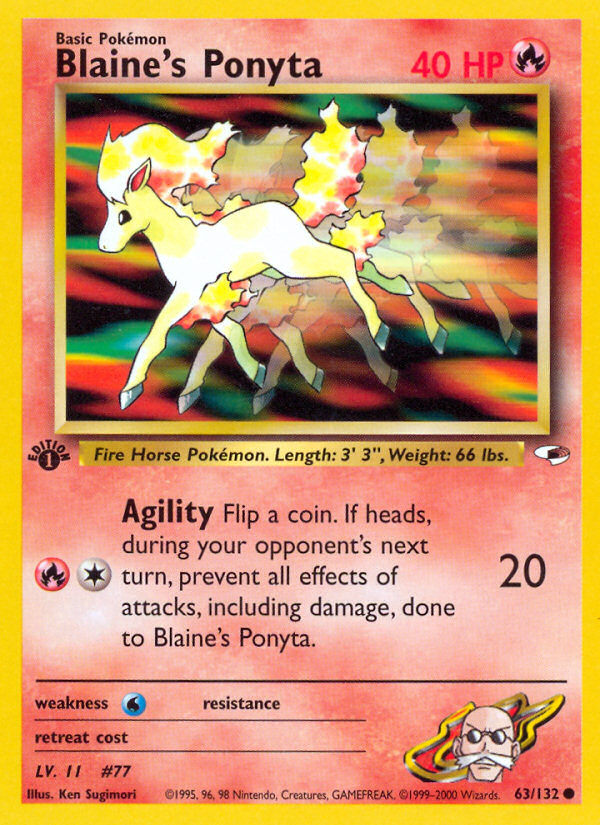 Blaine's Ponyta (63/132) [Gym Heroes 1st Edition] - Evolution TCG