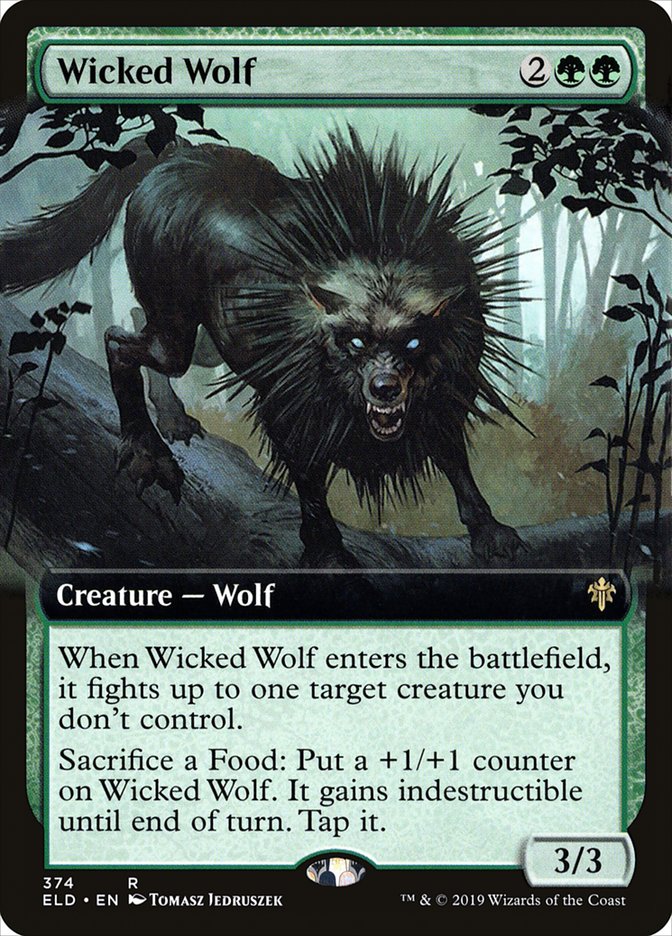 Wicked Wolf (Extended Art) [Throne of Eldraine] - Evolution TCG