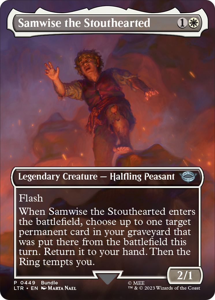 Samwise the Stouthearted (Borderless Alternate Art) [The Lord of the Rings: Tales of Middle-Earth] - Evolution TCG