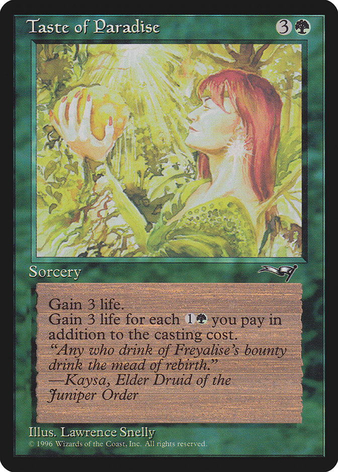 Taste of Paradise (Holding Fruit) [Alliances] - Evolution TCG