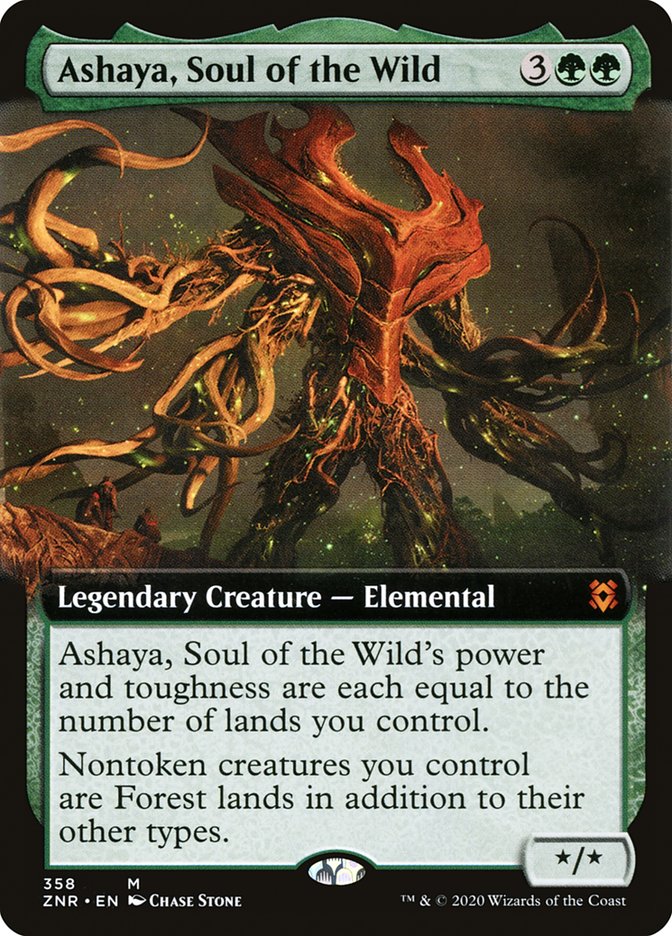 Ashaya, Soul of the Wild (Extended Art) [Zendikar Rising] - Evolution TCG