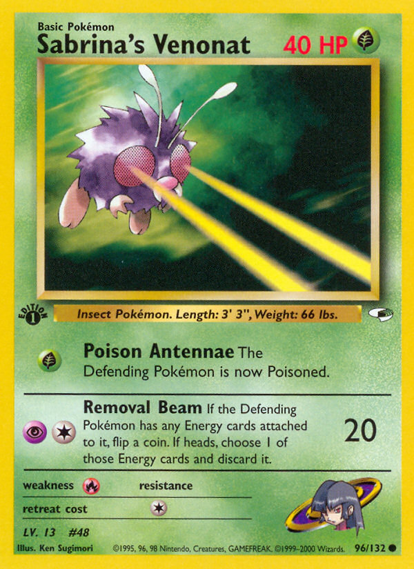 Sabrina's Venonat (96/132) [Gym Heroes 1st Edition] - Evolution TCG
