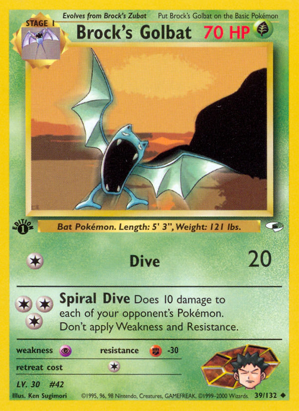 Brock's Golbat (39/132) [Gym Heroes 1st Edition] - Evolution TCG