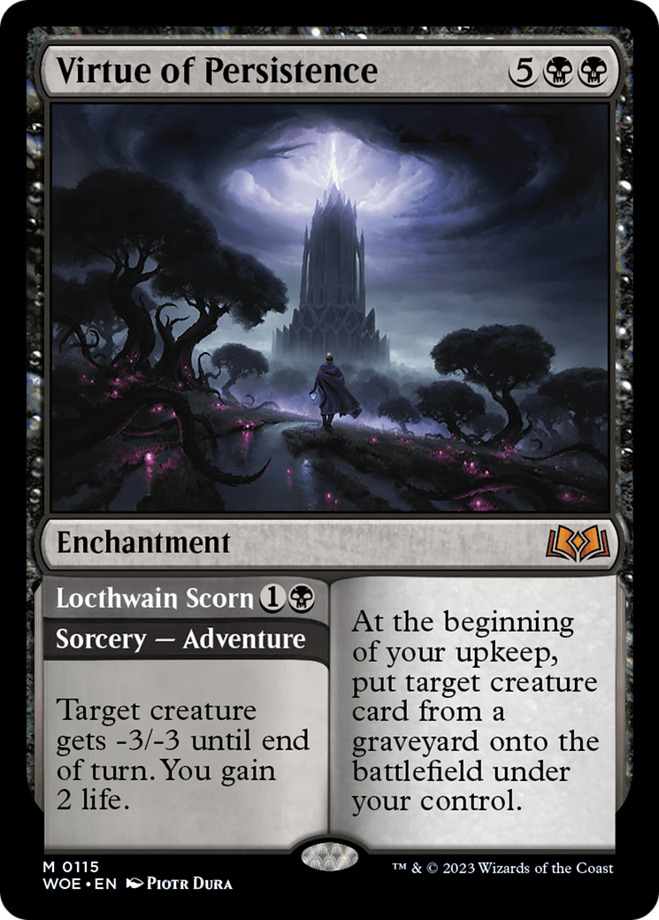 Virtue of Persistence // Locthwain Scorn [Wilds of Eldraine] - Evolution TCG