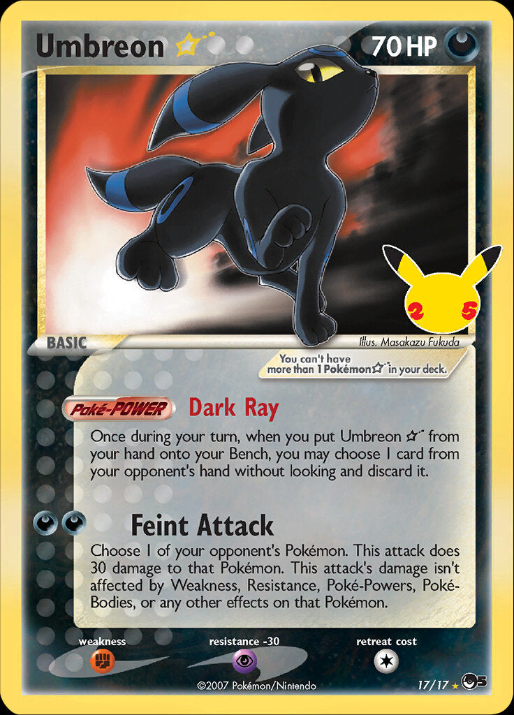 Umbreon (17/17) (Star) [Celebrations: 25th Anniversary - Classic Collection] - Evolution TCG