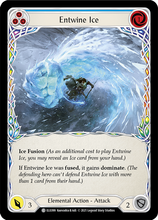 Entwine Ice (Blue) [ELE099] (Tales of Aria)  1st Edition Rainbow Foil - Evolution TCG