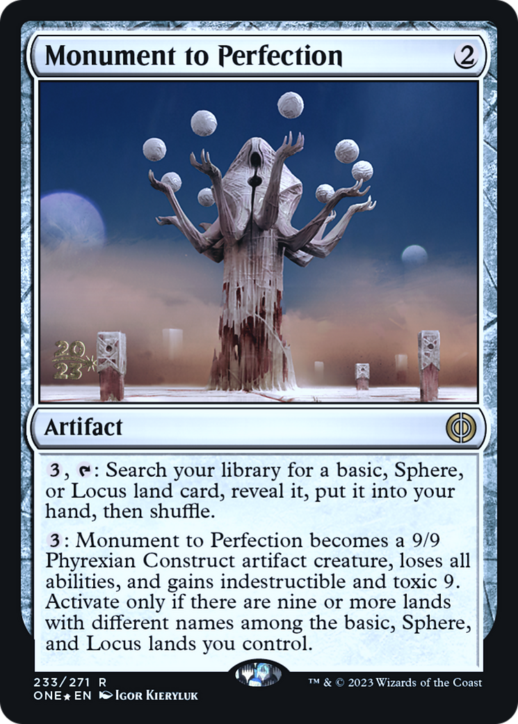 Monument to Perfection [Phyrexia: All Will Be One Prerelease Promos] - Evolution TCG