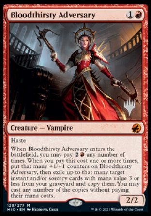 Bloodthirsty Adversary (Promo Pack) [Innistrad: Midnight Hunt Promos] - Evolution TCG