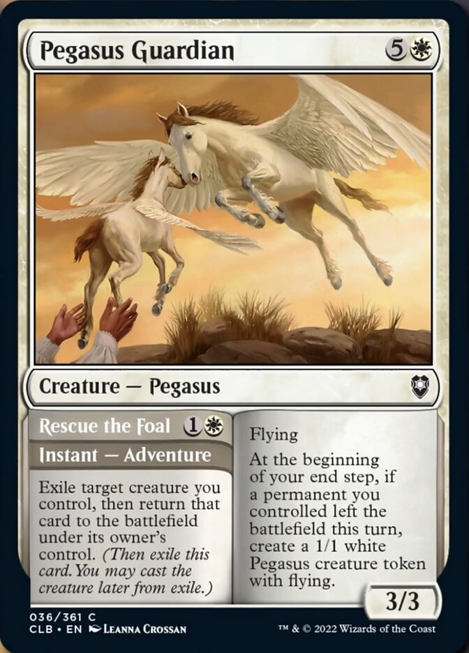 Pegasus Guardian // Rescue the Foal [Commander Legends: Battle for Baldur's Gate] - Evolution TCG