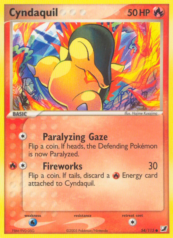 Cyndaquil (54/115) [EX: Unseen Forces] - Evolution TCG