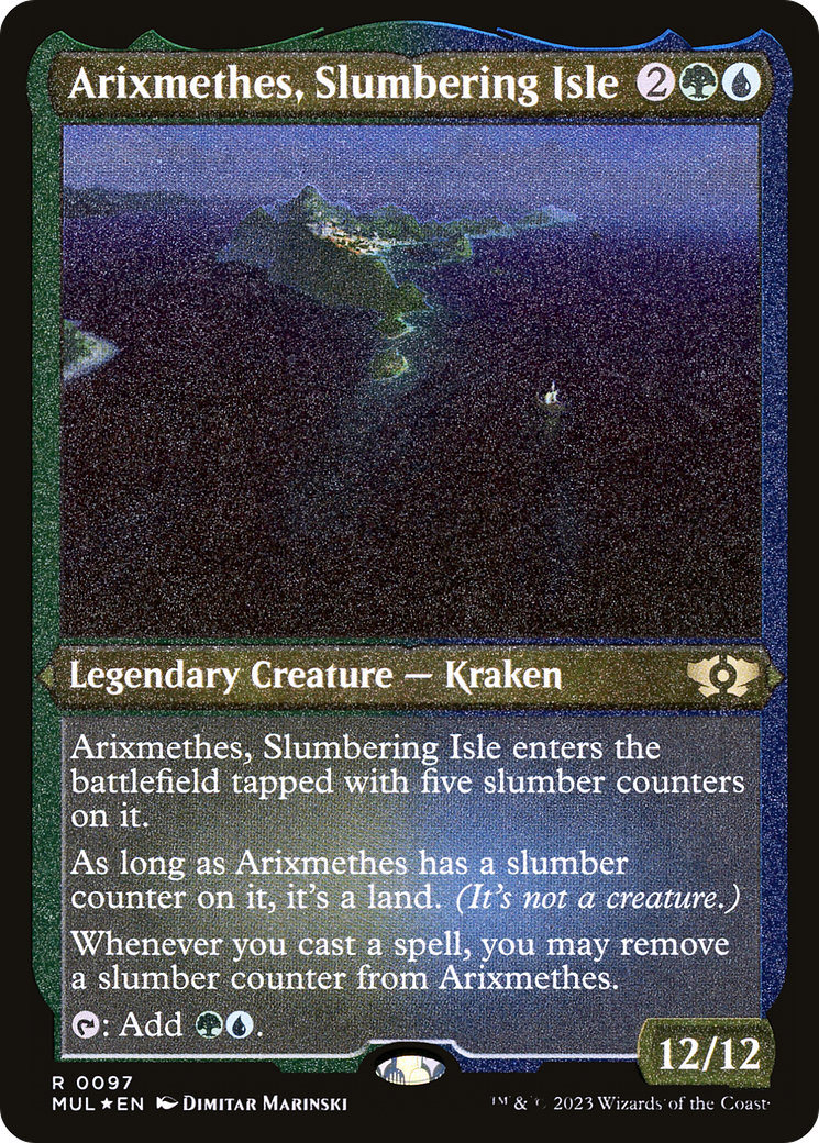 Arixmethes, Slumbering Isle (Foil Etched) [Multiverse Legends] - Evolution TCG