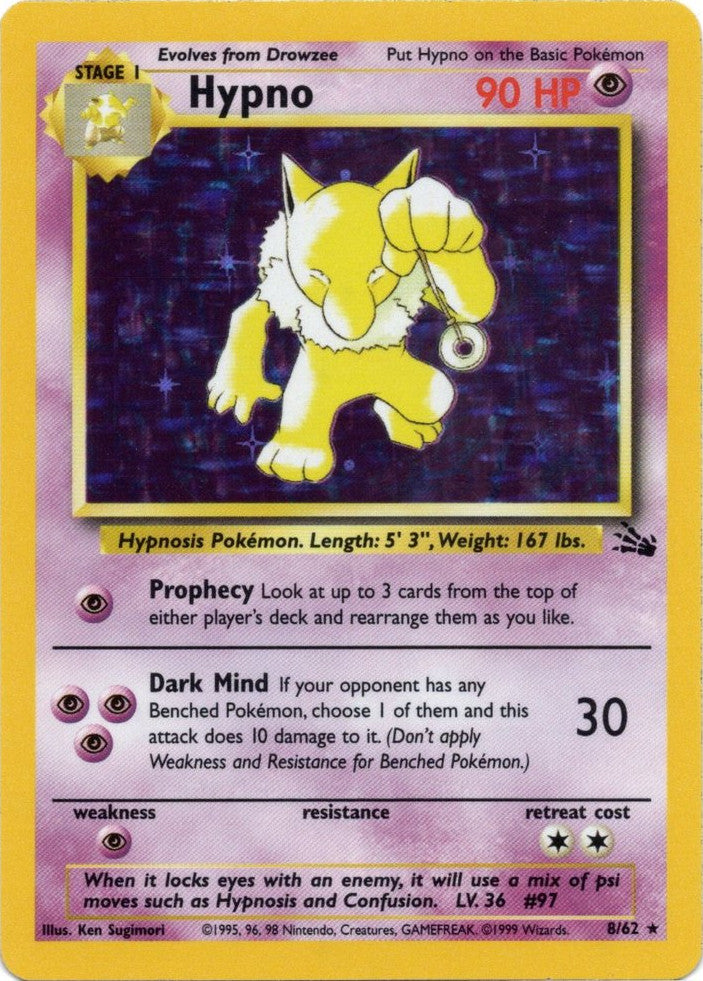 Hypno (8/62) [Fossil Unlimited] - Evolution TCG