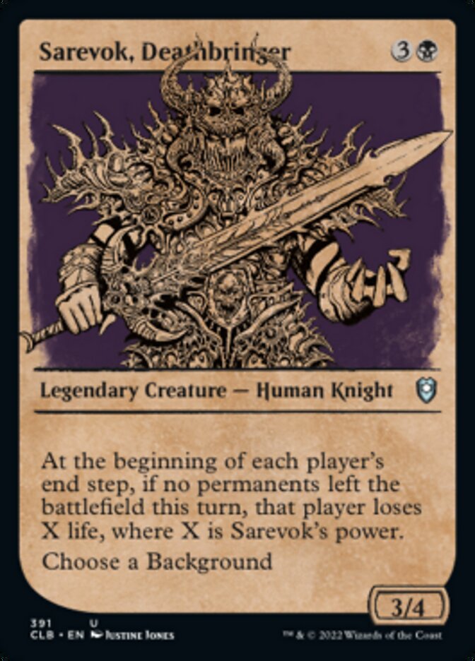Sarevok, Deathbringer (Showcase) [Commander Legends: Battle for Baldur's Gate] - Evolution TCG