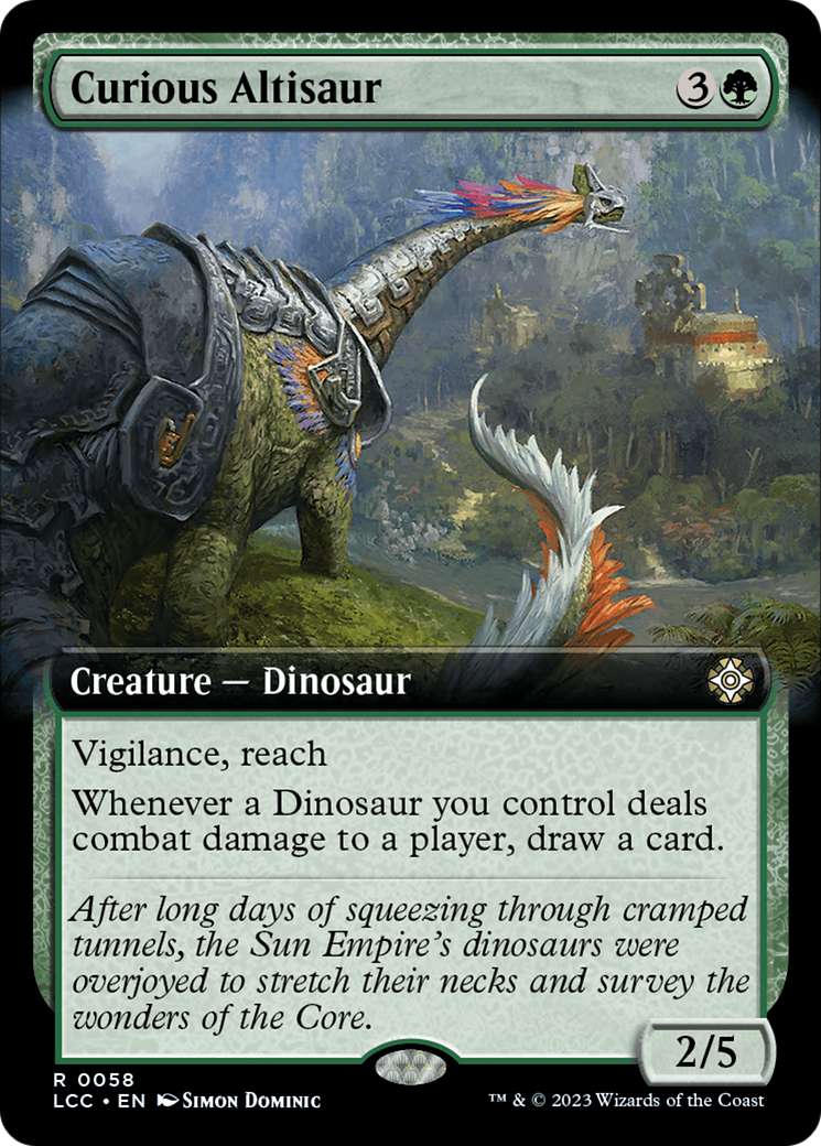 Curious Altisaur (Extended Art) [The Lost Caverns of Ixalan Commander] - Evolution TCG