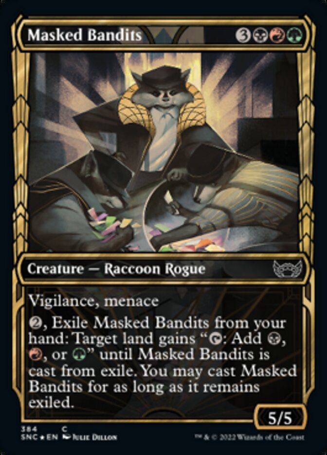 Masked Bandits (Showcase Golden Age Gilded Foil) [Streets of New Capenna] - Evolution TCG