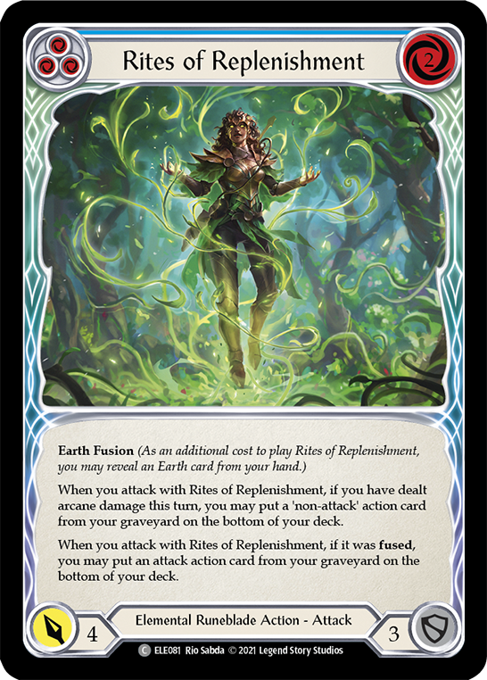 Rites of Replenishment (Blue) [ELE081] (Tales of Aria)  1st Edition Normal - Evolution TCG