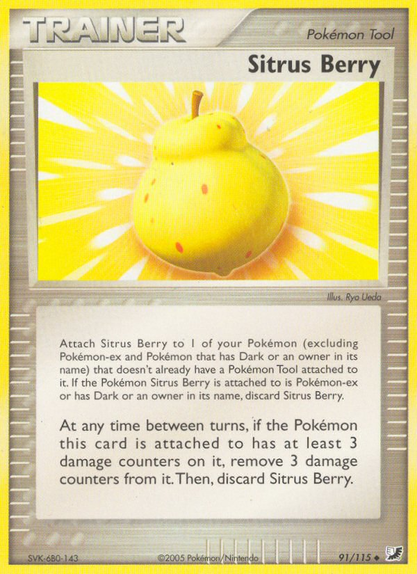 Sitrus Berry (91/115) [EX: Unseen Forces] - Evolution TCG