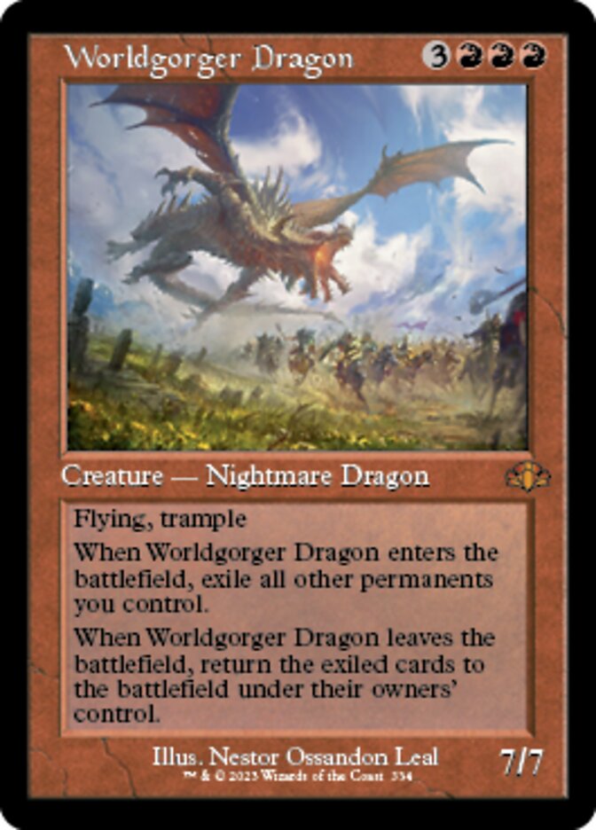 Worldgorger Dragon (Retro) [Dominaria Remastered] - Evolution TCG