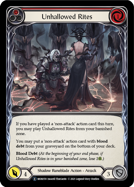 Unhallowed Rites (Red) [U-MON159] (Monarch Unlimited)  Unlimited Normal - Evolution TCG